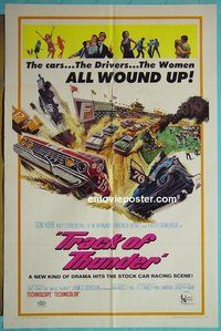Q769 TRACK OF THUNDER one-sheet movie poster '67 stock cars!