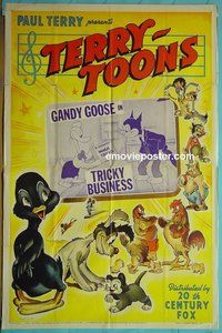 Q772 TRICKY BUSINESS one-sheet movie poster '42 Terry-toon