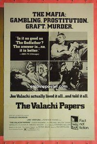 Q797 VALACHI PAPERS one-sheet movie poster '72 Charles Bronson
