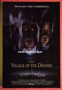 Q812 VILLAGE OF THE DAMNED DS advance one-sheet movie poster '95