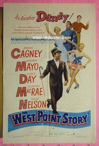 Q845 WEST POINT STORY one-sheet movie poster '50 James Cagney, Mayo