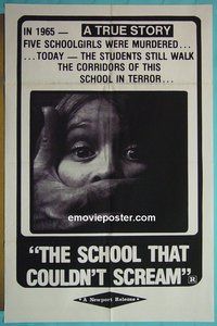 Q525 SCHOOL THAT COULDN'T SCREAM one-sheet movie poster '72 giallo
