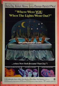 Q856 WHERE WERE YOU WHEN THE LIGHTS WENT OUT style B one-sheet movie poster