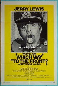 Q857 WHICH WAY TO THE FRONT one-sheet movie poster '70 J. Lewis