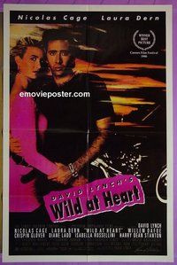 Q868 WILD AT HEART one-sheet movie poster '90 David Lynch, Cage