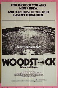 Q898 WOODSTOCK one-sheet movie poster R76 classic rock 'n' roll