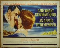 R421 AFFAIR TO REMEMBER half-sheet '57 Cary Grant, Kerr
