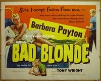 R438 BAD BLONDE half-sheet '53 classic bad girl!