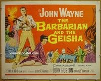 R447 BARBARIAN & THE GEISHA half-sheet '58 John Wayne