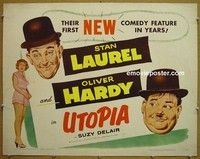 R903 UTOPIA half-sheet '54 Stan Laurel & Oliver Hardy