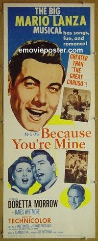 R028 BECAUSE YOU'RE MINE insert R62 Mario Lanza