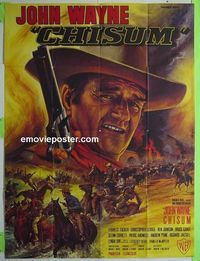 T038 CHISUM French one-panel movie poster '70 big John Wayne, western!
