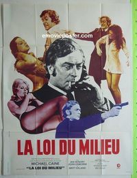 T054 GET CARTER French one-panel movie poster '71 Michael Caine, Ekland