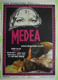 T018 MEDEA Italian one-panel movie poster '69 Pasolini, Maria Callas