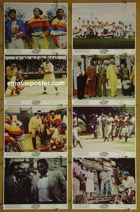 V109 BINGO LONG 8 color 8x10 mini lobby cards '76 black baseball!