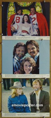 V718 SEMI-TOUGH 3 color 8x10 mini lobby cards '77 Reynolds!