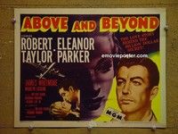Y005 ABOVE & BEYOND title lobby card '52 Robert Taylor
