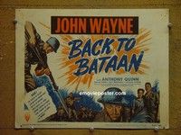 Y021 BACK TO BATAAN title lobby card R50 John Wayne