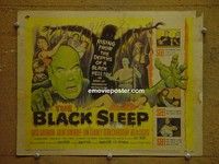 Y036 BLACK SLEEP title lobby card '56 Bela Lugosi, Chaney