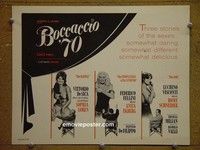 Y041 BOCCACCIO '70 title lobby card '62 Federico Fellini, De Sica