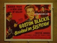 Y044 BOSTON BLACKIE BOOKED ON SUSPICION title lobby card '45 Morris