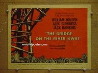 Y047 BRIDGE ON THE RIVER KWAI title lobby card '58 William Holden