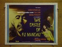 Y053 CASTLE OF FU MANCHU title lobby card '72 Christopher Lee