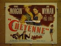 Y057 CHEYENNE title lobby card '47 Dennis Morgan, Jane Wyman