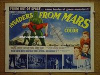 Y161 INVADERS FROM MARS title lobby card '53 Jimmy Hunt, Carter