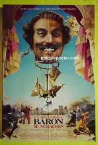 A033 ADVENTURES OF BARON MUNCHAUSEN int'l one-sheet movie poster '89 Idle