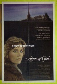 A040 AGNES OF GOD one-sheet movie poster '85 Jane Fonda, Meg Tilly