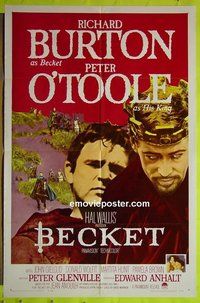 A099 BECKET style A one-sheet movie poster '64 Richard Burton, O'Toole