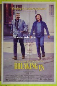 A131 BREAKING IN one-sheet movie poster '89 Burt Reynolds, Siemaszko