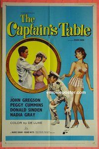 A140 CAPTAIN'S TABLE one-sheet movie poster '60 Gregson, Cummins