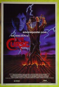 A202 CURSE one-sheet movie poster '87 Will Wheaton, Lovecraft