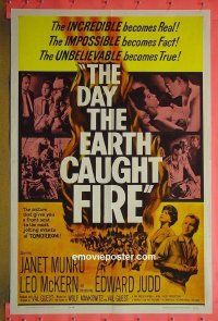 A235 DAY THE EARTH CAUGHT FIRE one-sheet movie poster '62 Munro