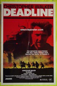 A246 DEADLINE one-sheet movie poster '87 Christopher Walken