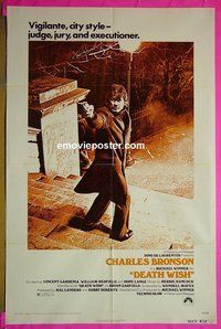 A258 DEATH WISH one-sheet movie poster '74 Charles Bronson, Winner