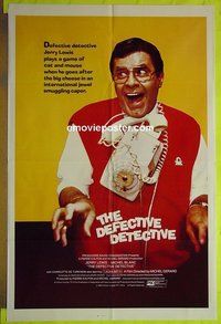 A269 DEFECTIVE DETECTIVE int'l one-sheet movie poster '84 Jerry Lewis