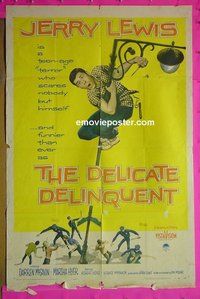 A270 DELICATE DELINQUENT one-sheet movie poster '57 Jerry Lewis