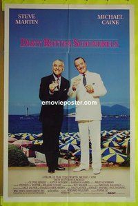 A293 DIRTY ROTTEN SCOUNDRELS one-sheet movie poster '88 Martin, Caine