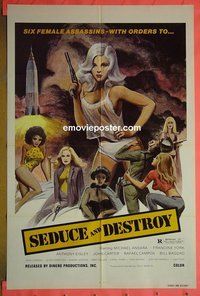 A308 DOLL SQUAD one-sheet movie poster '73 female assassins!