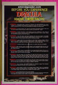 A320 DRACULA 'facts' style one-sheet movie poster '79 Langella, Olivier