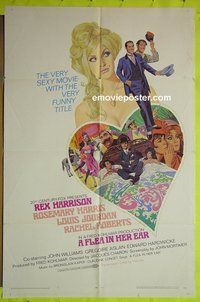 A388 FLEA IN HER EAR one-sheet movie poster '68 Louis Jourdan