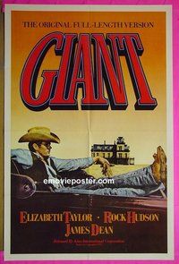 A421 GIANT one-sheet movie poster R83 James Dean, Elizabeth Taylor