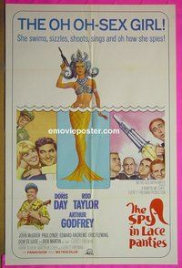 A427 GLASS BOTTOM BOAT int'l one-sheet movie poster 66 Spy in Lace Panties!