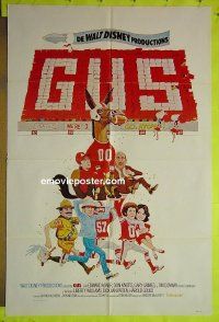 A462 GUS int'l Spanish one-sheet movie poster '76 Disney, Knotts football!