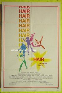 A466 HAIR one-sheet movie poster '79 Milos Forman, Treat Williams