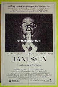 A482 HANUSSEN one-sheet movie poster '89 Istvan Szabo, Klaus-Maria Brandauer
