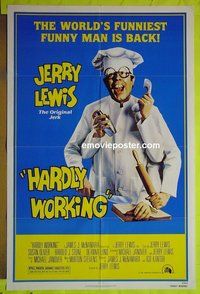 A491 HARDLY WORKING one-sheet movie poster '81 Jerry Lewis